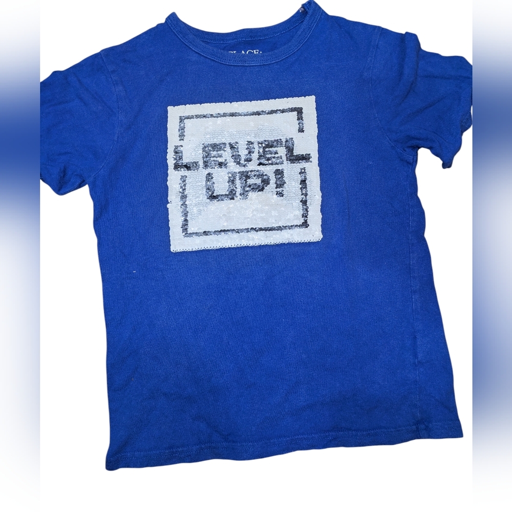 👉10/10$ Place Blue Kids Tee with 'Level Up' Graphic